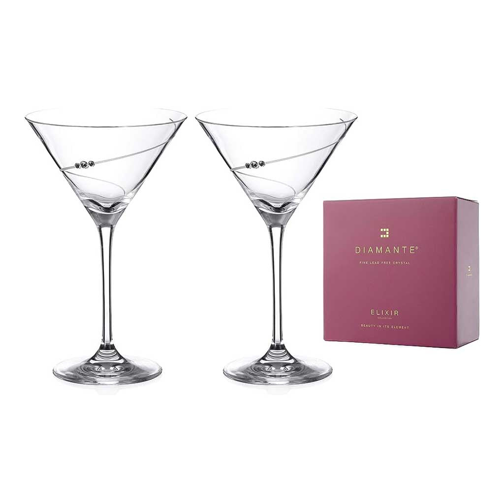 Diamante Silhouette Martini 210ml (2 pieces)