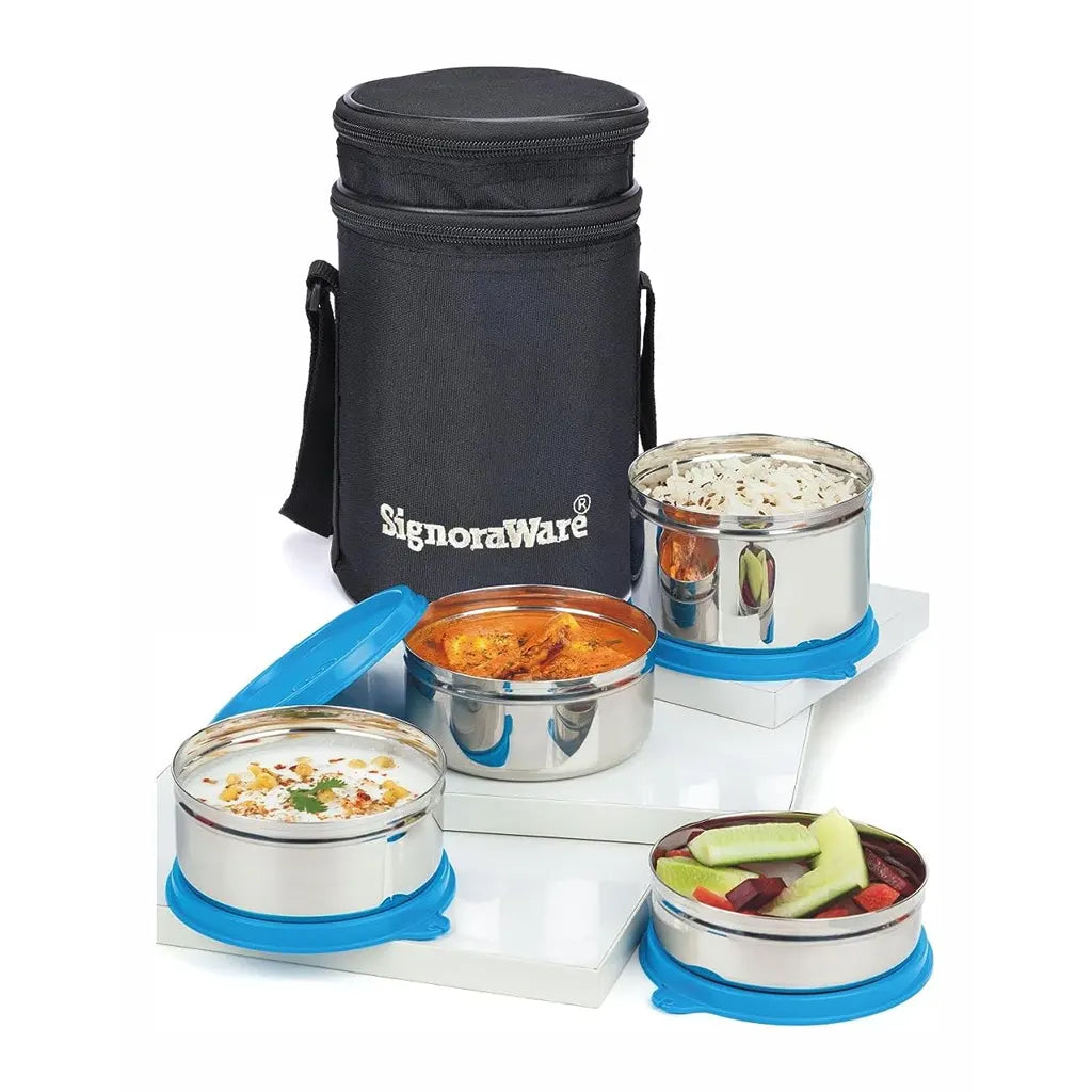 Signoraware Executive Stainless Steel Big Lunch Box