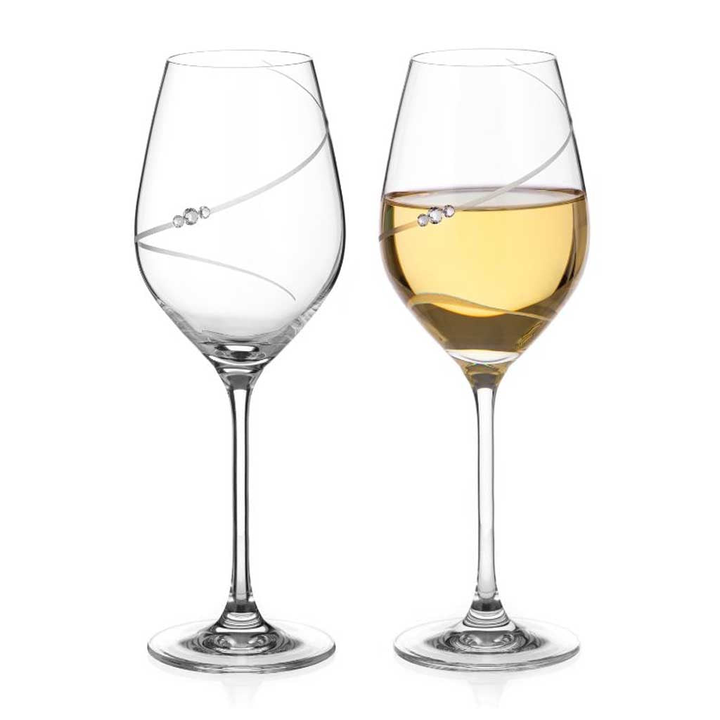 Diamante Silhouette White Wine 360ml (2 pieces)