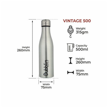 Dubblin Vintage 500 Stainless Steel Bottle