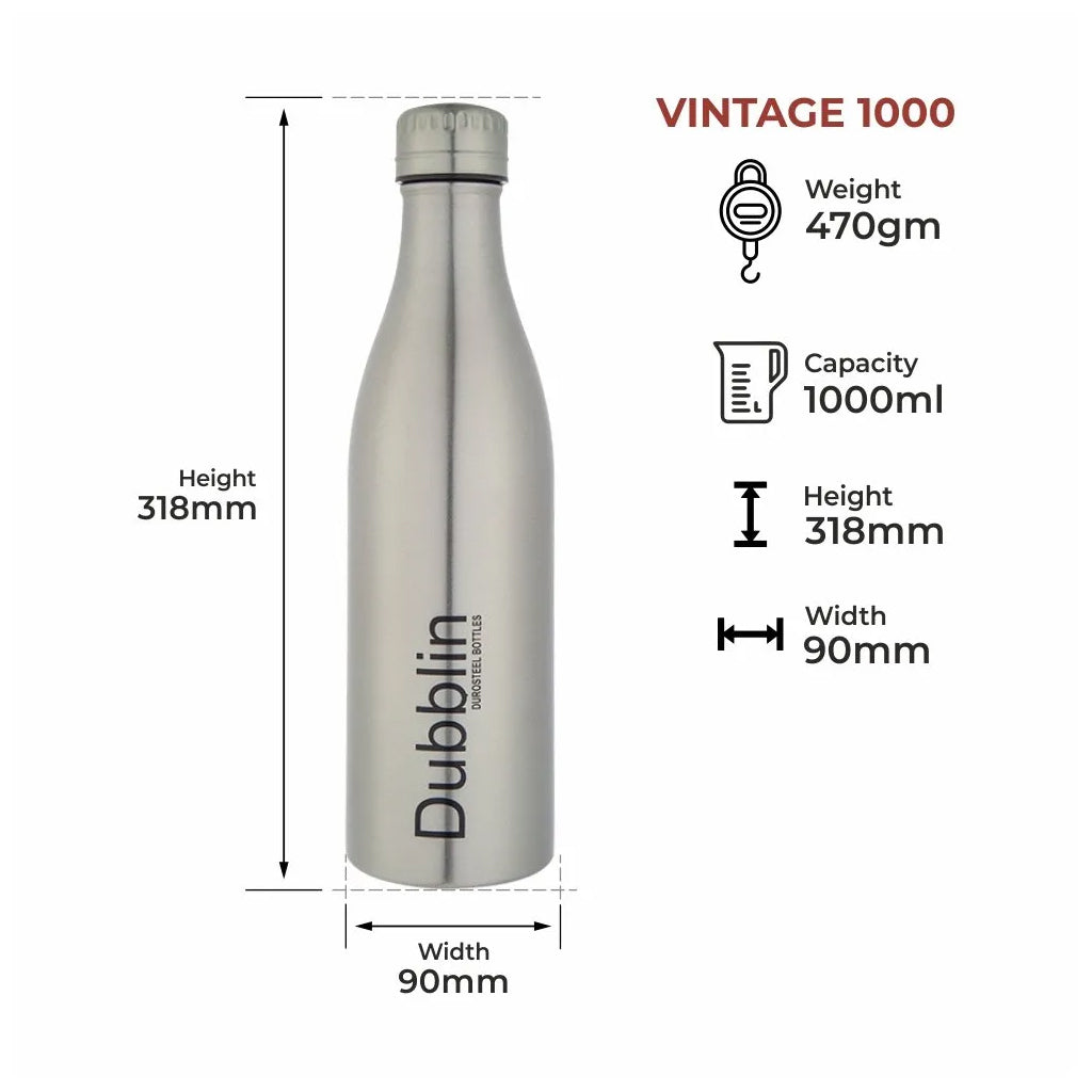 Dubblin Vintage 1000 Stainless Steel Bottle